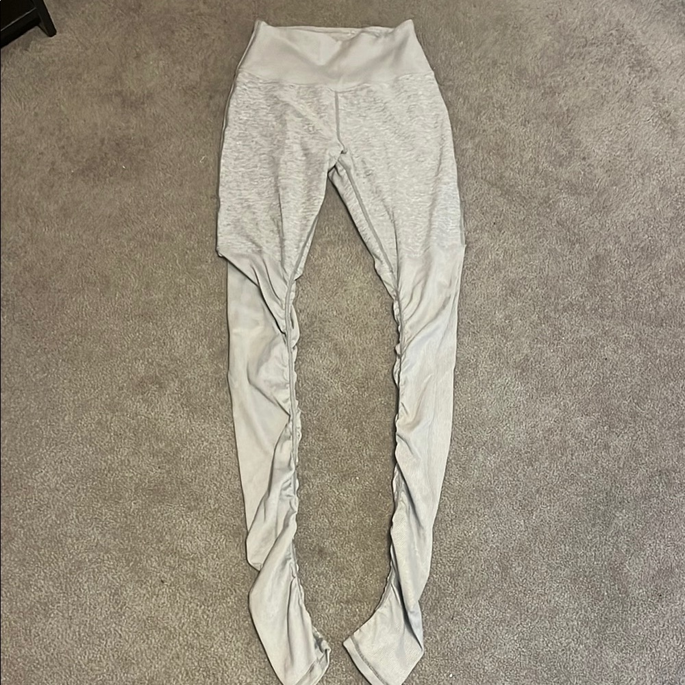 Gray High-Waisted Leggings